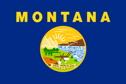 United States of America Montana MT State Flag