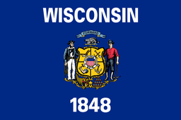 United States of America Wisconsin WI State Flag